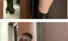 외출 전 거울보는 애프리