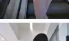 신나린 엉밑살 에스컬레이터 오르며 드러난 청핫팬츠 착붙 라인