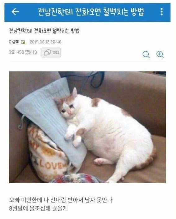 전남친 철벽방법