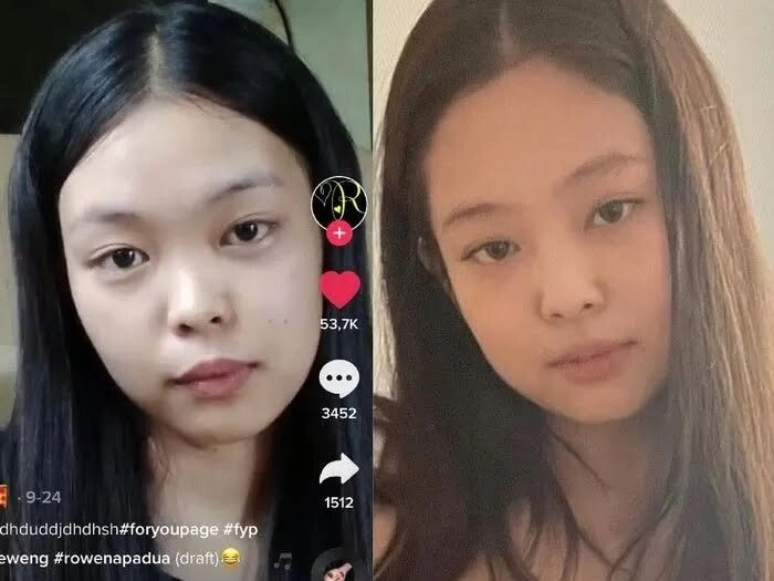 제니 닮았다고 sns에 올려 인기 많아진 필리핀녀
