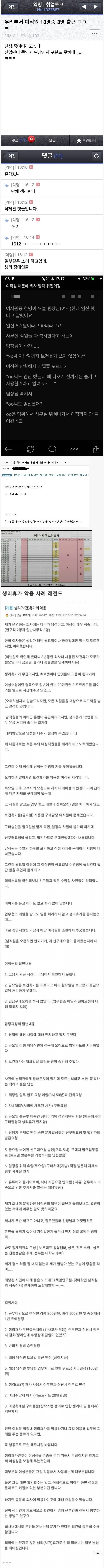 생리휴가 근황
