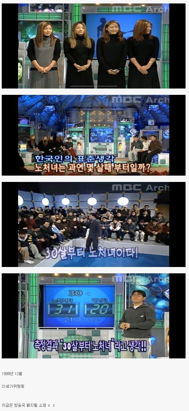1999년 당시 노처녀의 기준
