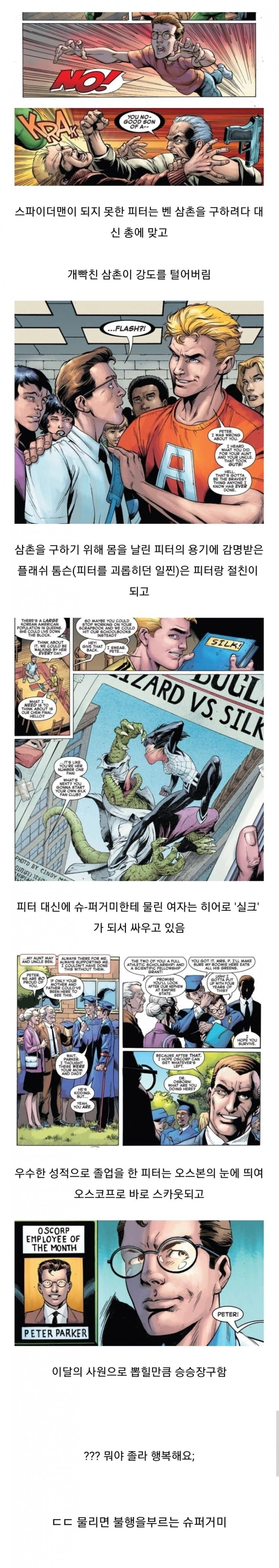 만약 스파이더맨이 거미에 물리지 않았다면?