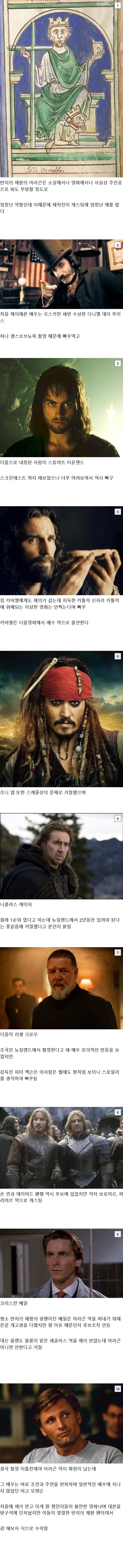 영화 역사상 가장 빛나는 캐스팅