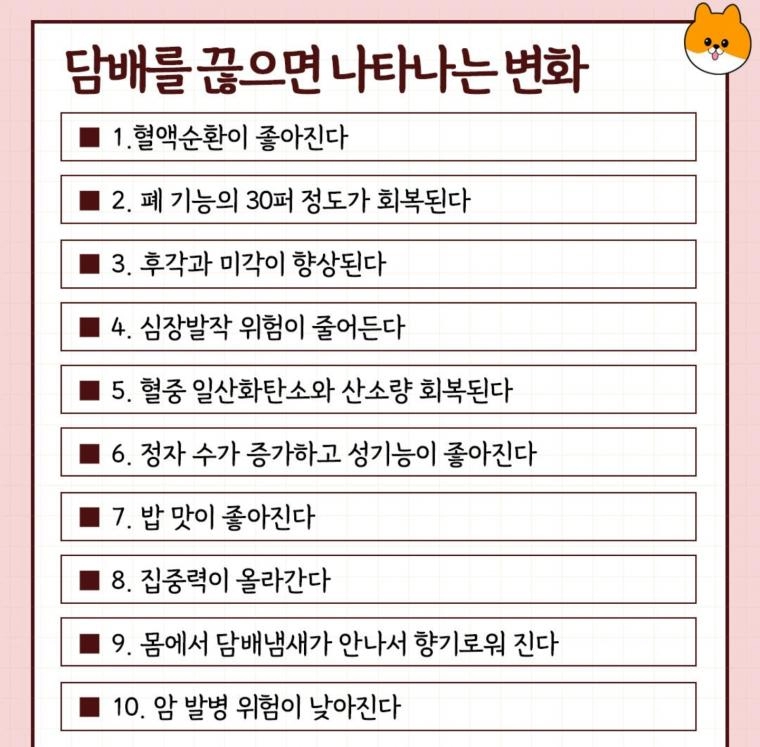 나쁜것들 끊으면 나타나는 변화