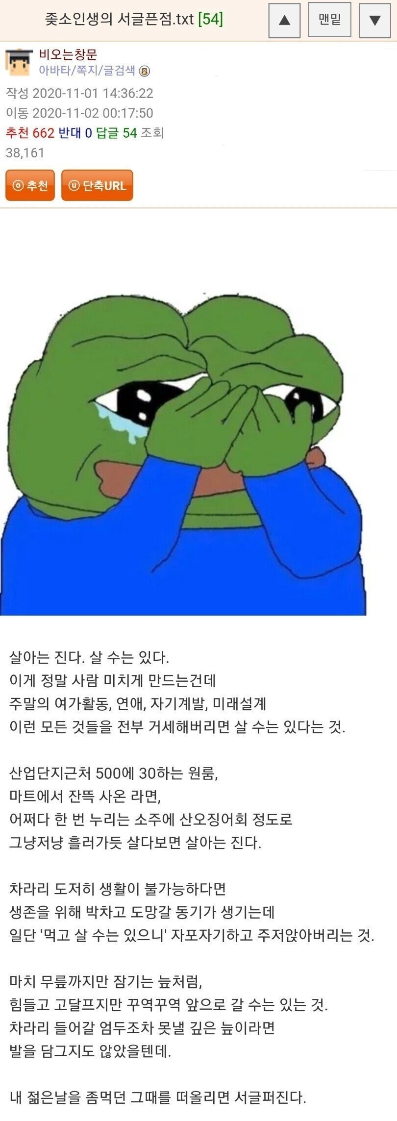 좆소인생의 위험성