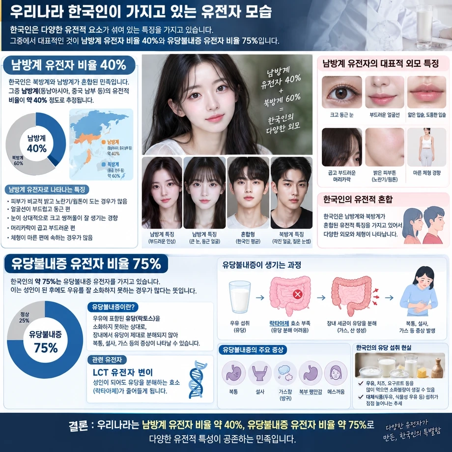 한국인 가지고있는 유전자
