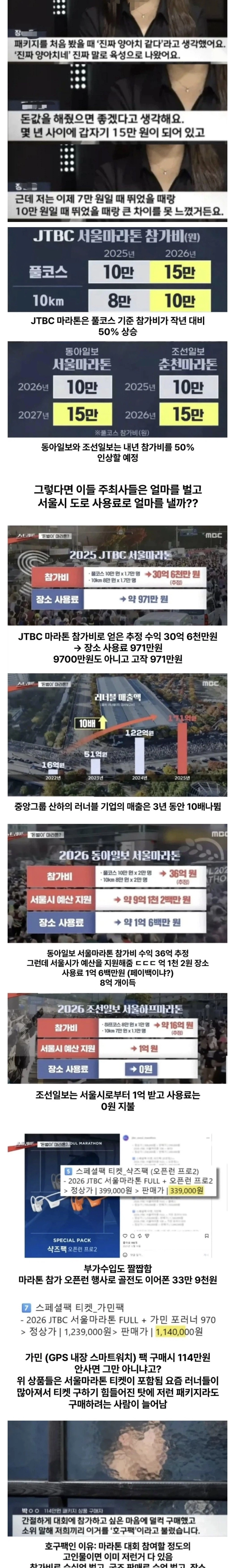 10월~11월 마라톤만 '67번' 서울시의 진실