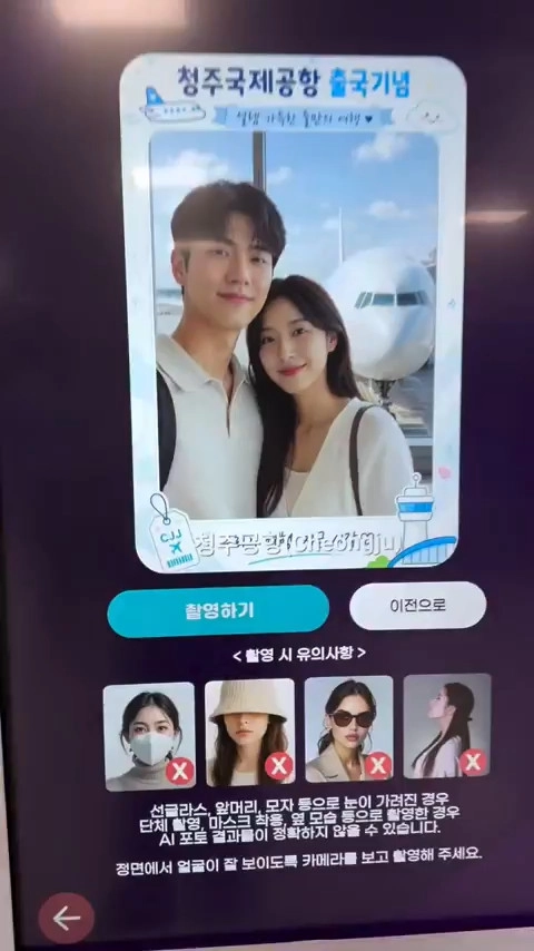 청주 공항 AI 포토존 체험
