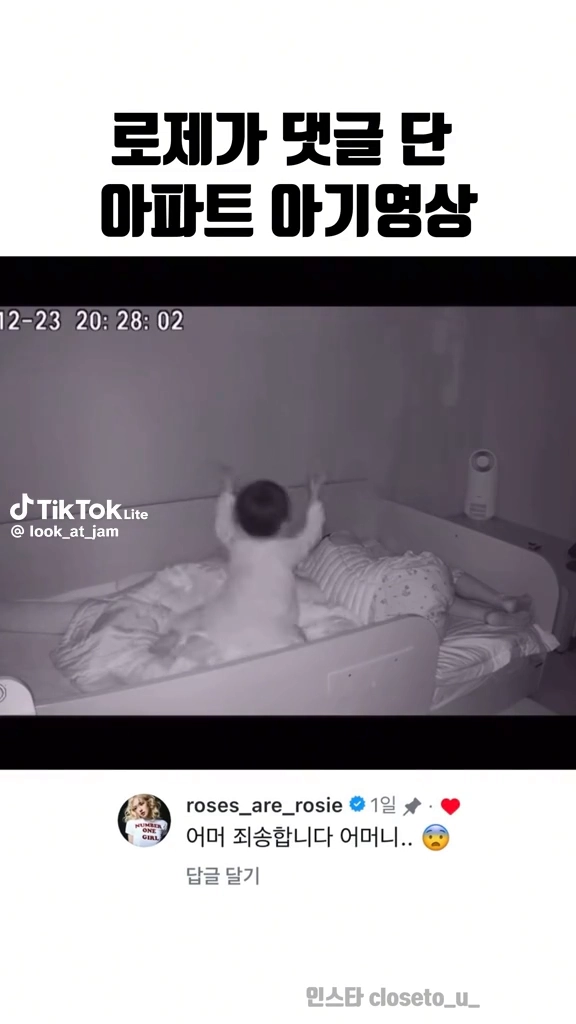 로제가 댓글단 아파트아기영상