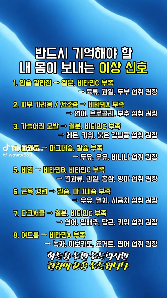 내몸이 보내는 이상신호