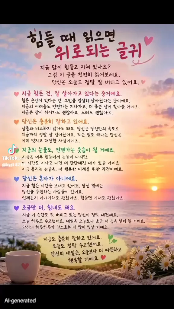 힘들때 위로되는 글귀